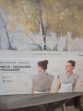 Sharper Image Gray Neck + Shoulder Massager with Heat